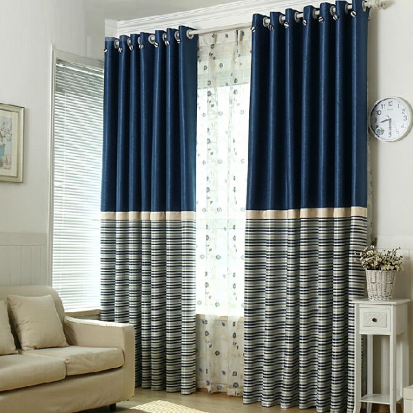 striped curtains