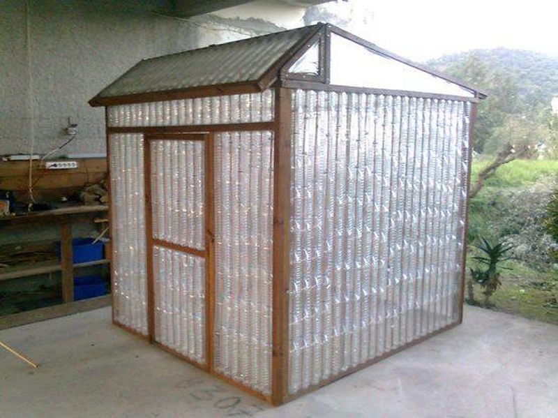 plastic bottles greenhouse