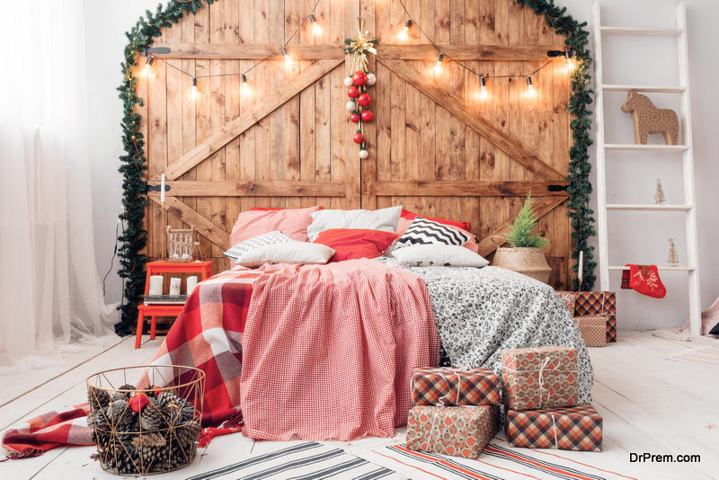 holiday décor to the bedrooms