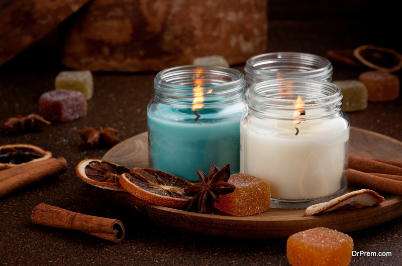 candles are a great way to add a holiday scent